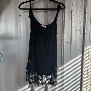 Juicy Couture Black Western Embroidered Tunic Tank Too